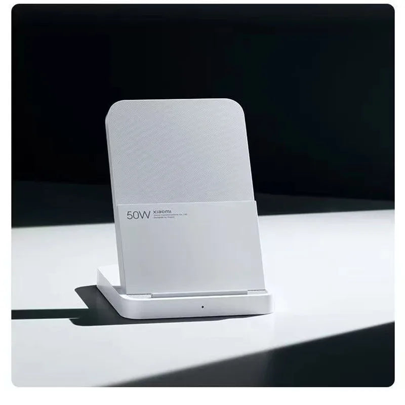 Xiaomi Mi 50W Wireless Charger Pro Vertical Air Cooling Fast Charging For Xiaomi 17/15/14/13/12 Series For iPhone Series
