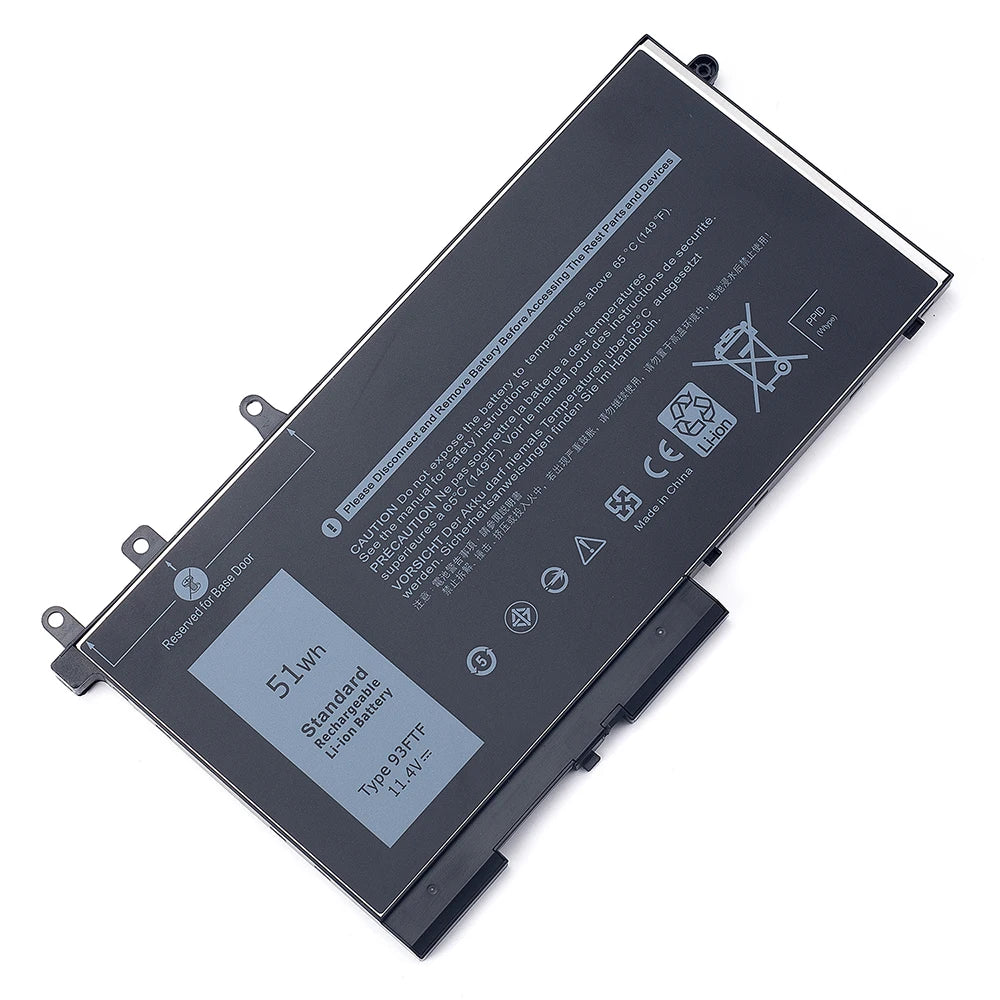 SUOZHAN 51Wh 93FTF Battery for Dell Latitude 5580 5480 5280 5590 5490 5491 5290 5288 5488 5495 5591 E5580 E5480 E5280 E5590