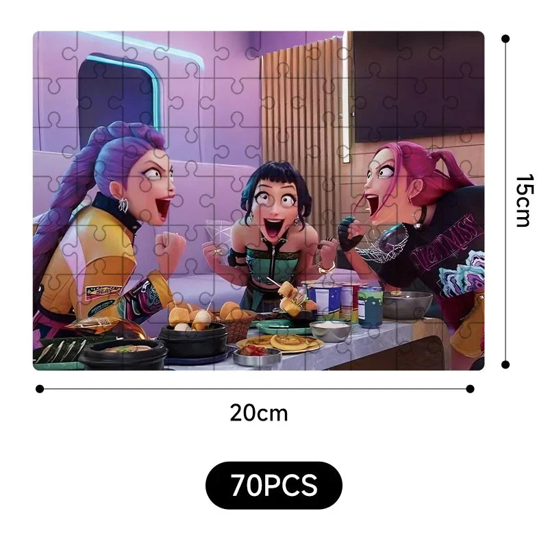 70/300PCS Wooden Jigsaw Puzzle Cool Cyberpunk Anime Family Interactive Game Collectible Gift for Adults Kids Teens Home Decor