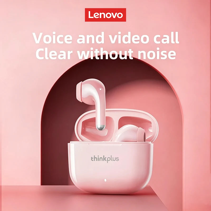 New Lenovo LP40 Pro Bluetooth V5.3 Earphones Punchy Bass Sound Headset Full Compatible Low Latency Game Sports Music Headphones