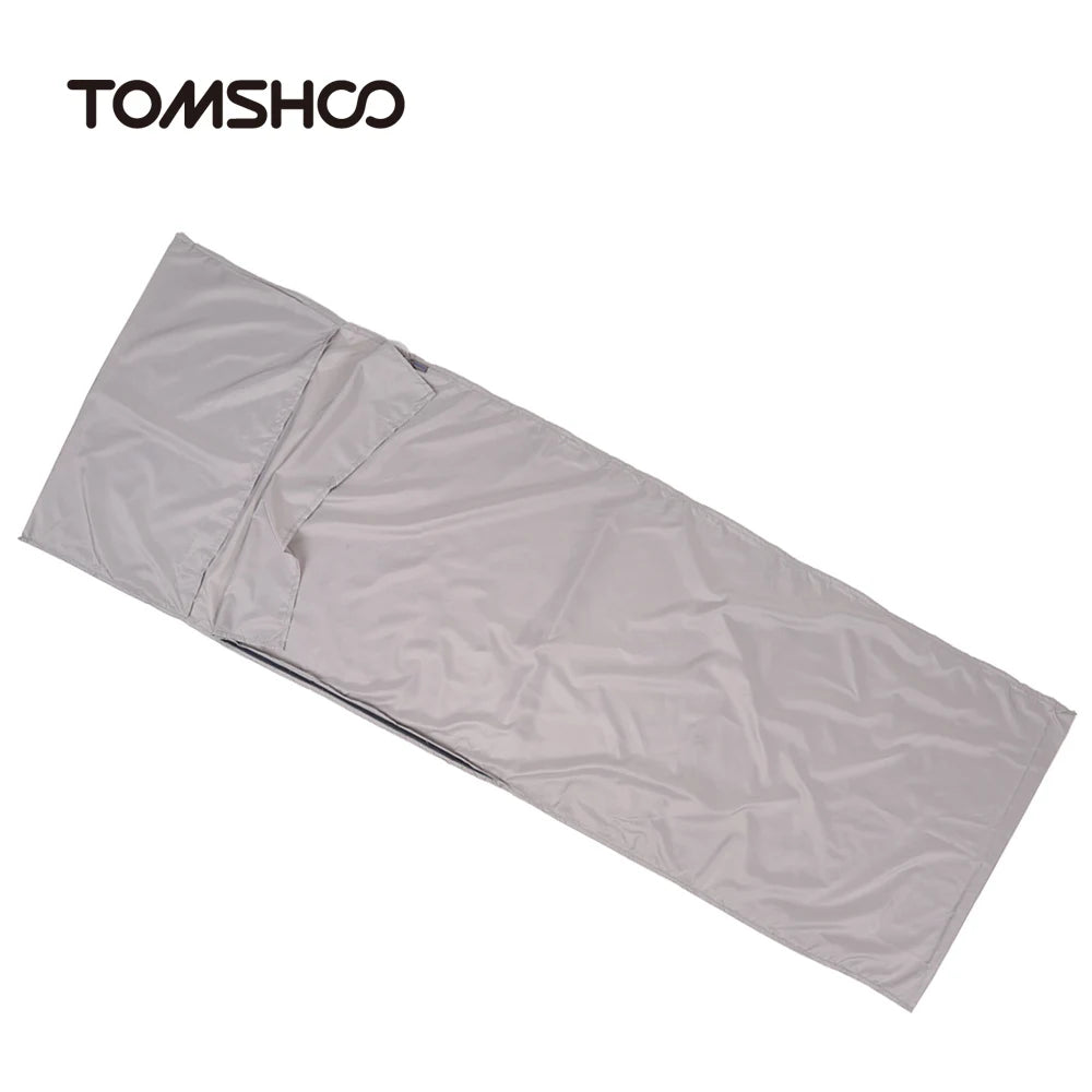 TOMSHOO Outdoor Travel Hotel Sleeping Bag Camping Hiking Polyester Pongee Healthy Sleeping Bag Liner with Pillowcase