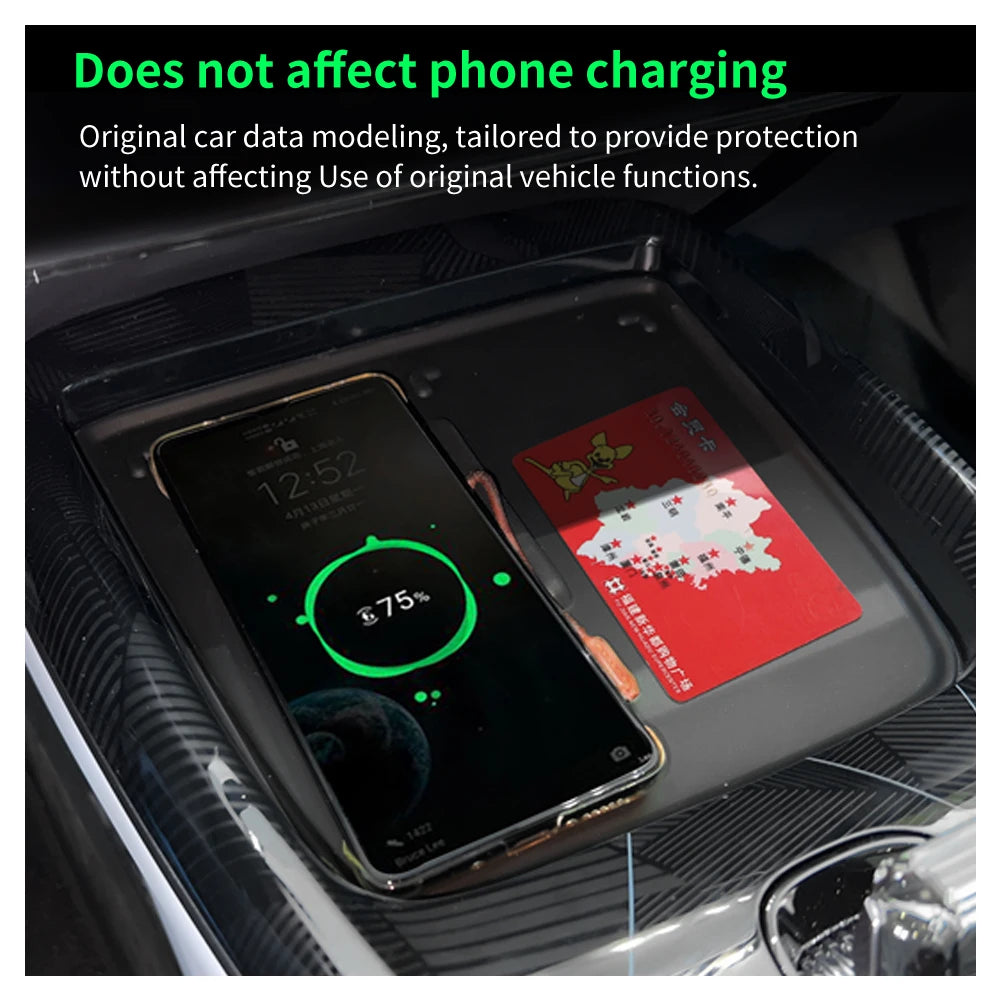 SMABEE for BYD Seal EV Anti-skid Pad Car Wireless Pad Models Silicone Auto Accessories (Only The Pad)