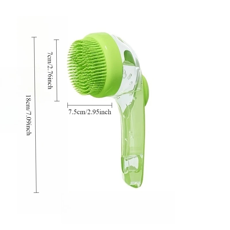 1PC Pet dog bath brush long handle massage brush grooming device for cats and dogs, a special tool for washing dogs