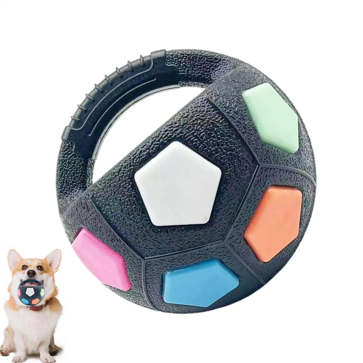 New football tennis ball shaped pet dog toys durable teething relief to accompany outdoor training squeak toys