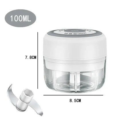 250/100ML Electric Kitchen Food Chopper Mini USB Food Crusher Portable Meat Grinder Vegetable Chopper For Kitchen Household
