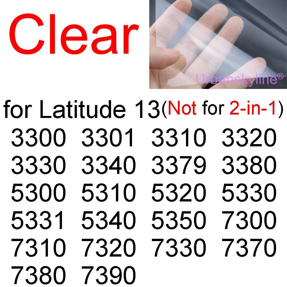 Screen Protector for Dell Latitude 13 5350 5340 5330 5320 3340 3330 3320 7350 7340 7320 7300 HD Guard Protector Skin Case Film