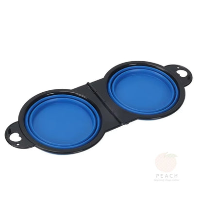 Portable Foldable 2-in-1 Dual Bowl for Dogs & Cats – Travel Food & Water Bowl, Outdoor Pet Must-Have