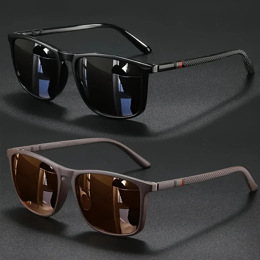 2/3pcs Luxury Square Vintage Cycling Sunglasses Men Women Fashion Travel Driving Fishing Sun Glasses Male Eyewear UV400