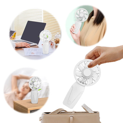Portable Handheld Fan USB Rechargeable Personal Fan 3 Speeds Mini Fan for Home Office Travel and Outdoor Activities