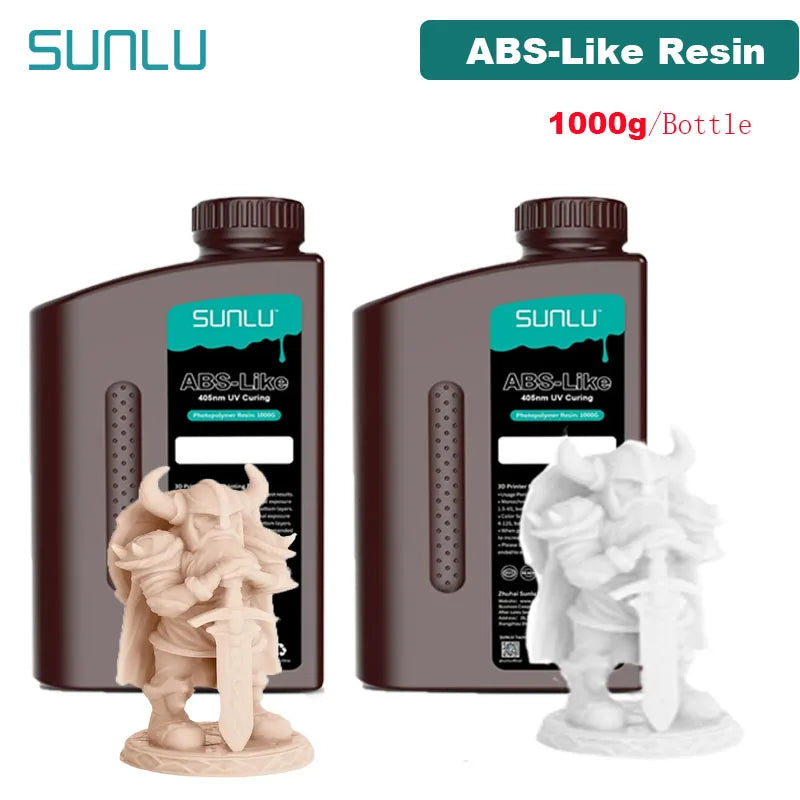 SUNLU UV ABS Like Resin 405nm 2KG 1KG/ Bottle Low Odor And Low Shrinkage For LCD 3D Printer Printing Material 3D Printing