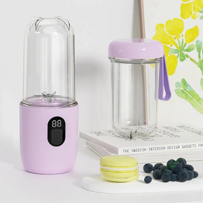 HOMEFISH Blender USB Rechargeable Cordless Mini Juicer Mixer for Smoothie Shake Protein Travel Sports Bottle Juicer Cup
