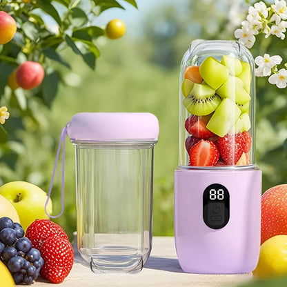 HOMEFISH Blender USB Rechargeable Cordless Mini Juicer Mixer for Smoothie Shake Protein Travel Sports Bottle Juicer Cup