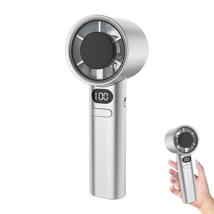 Portable Hand Fan 120 Wind Speeds Mini Bladeless Handheld Fan USB Rechargeable Personal Highspeed Fans Electric Eyelash Fan