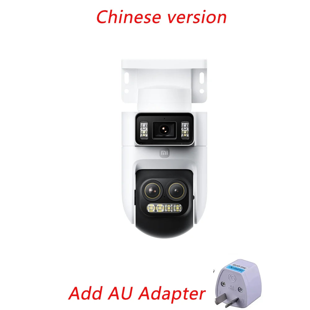 XiaoMi New Smart Outdoor Camera 4 Pro Triple Camera Zoom Edition，360° 5MP 3K，9x Hybrid Zoom，IP66，Chinese Version With Adapter