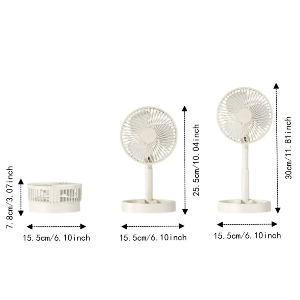 Portable Foldable Desktop Fan Adjustable Angle USB Powered USB Fan Stable Stand Powerful Airflow Mini Electric Fan Tabletop Use