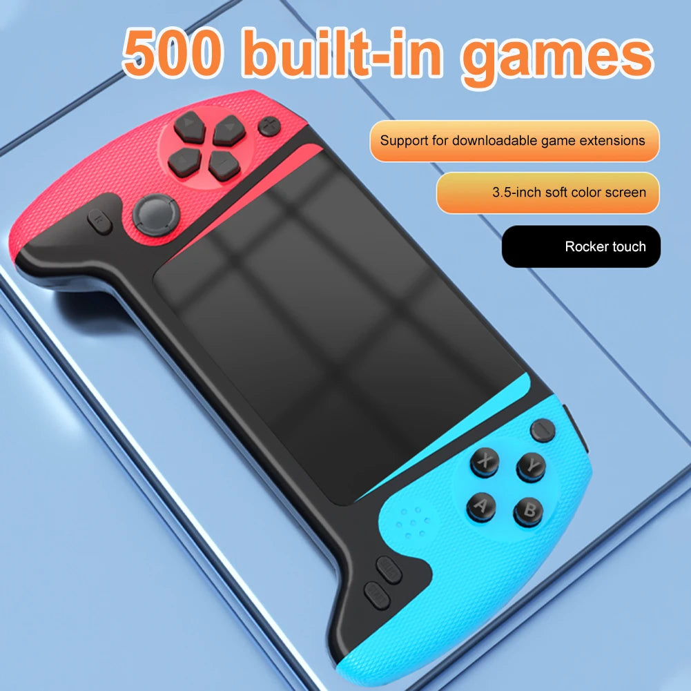 Gaming Console 3.5inch LCD Screen Built-in 500 Games Portable Game Console Nostalgic Game Console for 2 Players for Kids Adults