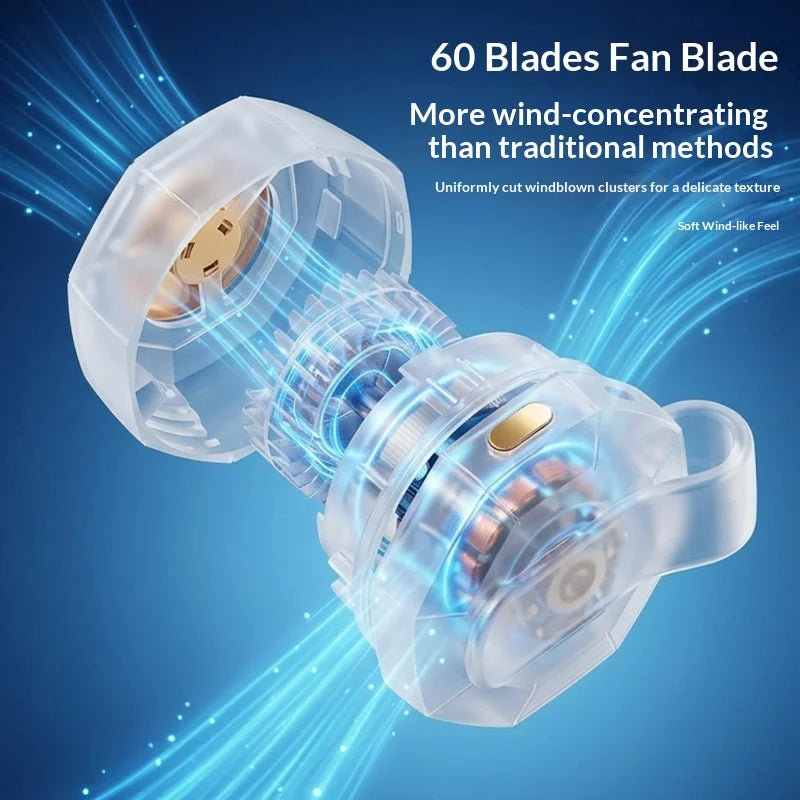 Portable Fan Mini Handheld Rechargeable Bladeless Electric Fan Clip Waist Fan Suitable for Outdoor Ventilation Desktop Small Fan