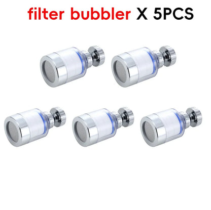 1Set Faucet Water Filter 360 Degree Rotating Filter Elements Water Purifier Set Heavy Metals Filtered Tools PP Cotton Filtration
