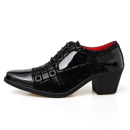 Men Formal Shoes High Heels Business Dress Shoes Male Oxfords Pointed Toe Formal Shoe for Man Luxury Wedding Party Leather Shoe