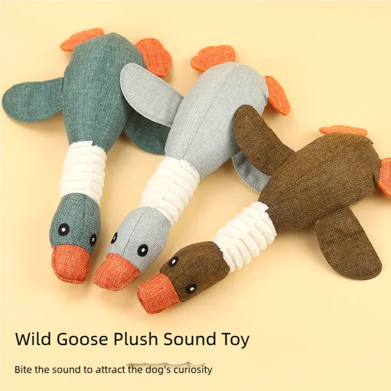 Pet Toys Geese Shape With Sound Bite Resistant Teeth Grinding Teeth Cleaning Supplies For Small Medium Large Dog Cat Pet