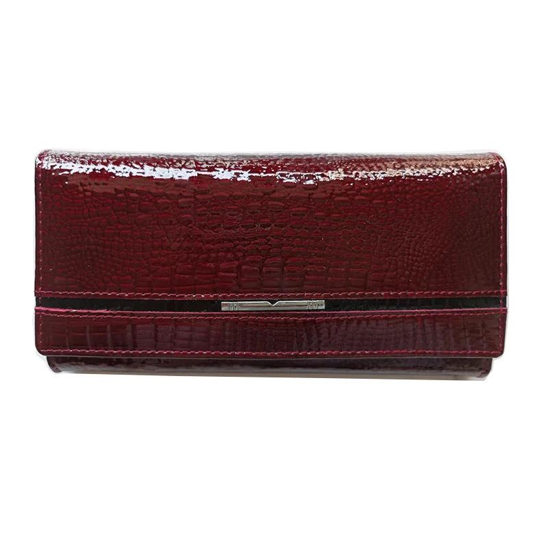 Genuine Leather Wallet Women Alligator Ladies Leather Wallet Famous Brand Real Cowhide Women Purses Long Female Clutch Bag