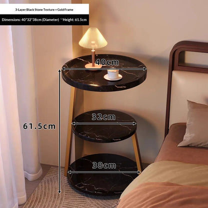 Coffee Table Bedroom Coffee Table Vintage Multi Tier Small Round Side Table Bedside Nightstand Creative Designer Living Room