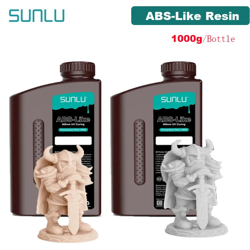 SUNLU UV ABS Like Resin 405nm 2KG 1KG/ Bottle Low Odor And Low Shrinkage For LCD 3D Printer Printing Material 3D Printing