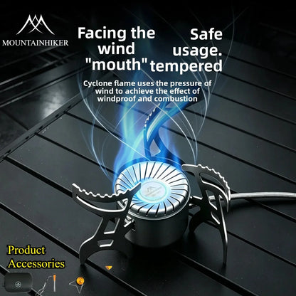 MOUNTAINHIKER Camping Stove 4200W High Power Split Foldable Portable Gas Butane for Outdoor Backpacking Hiking Cooking