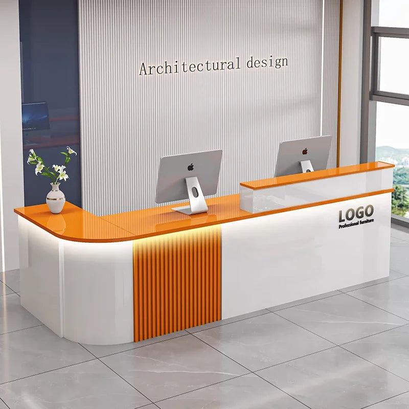 Professional Office Bar Counter Simple Luxury Beauty Design Reception Desk Modern Salon Bancone Bar Lusso Commercial Furniture