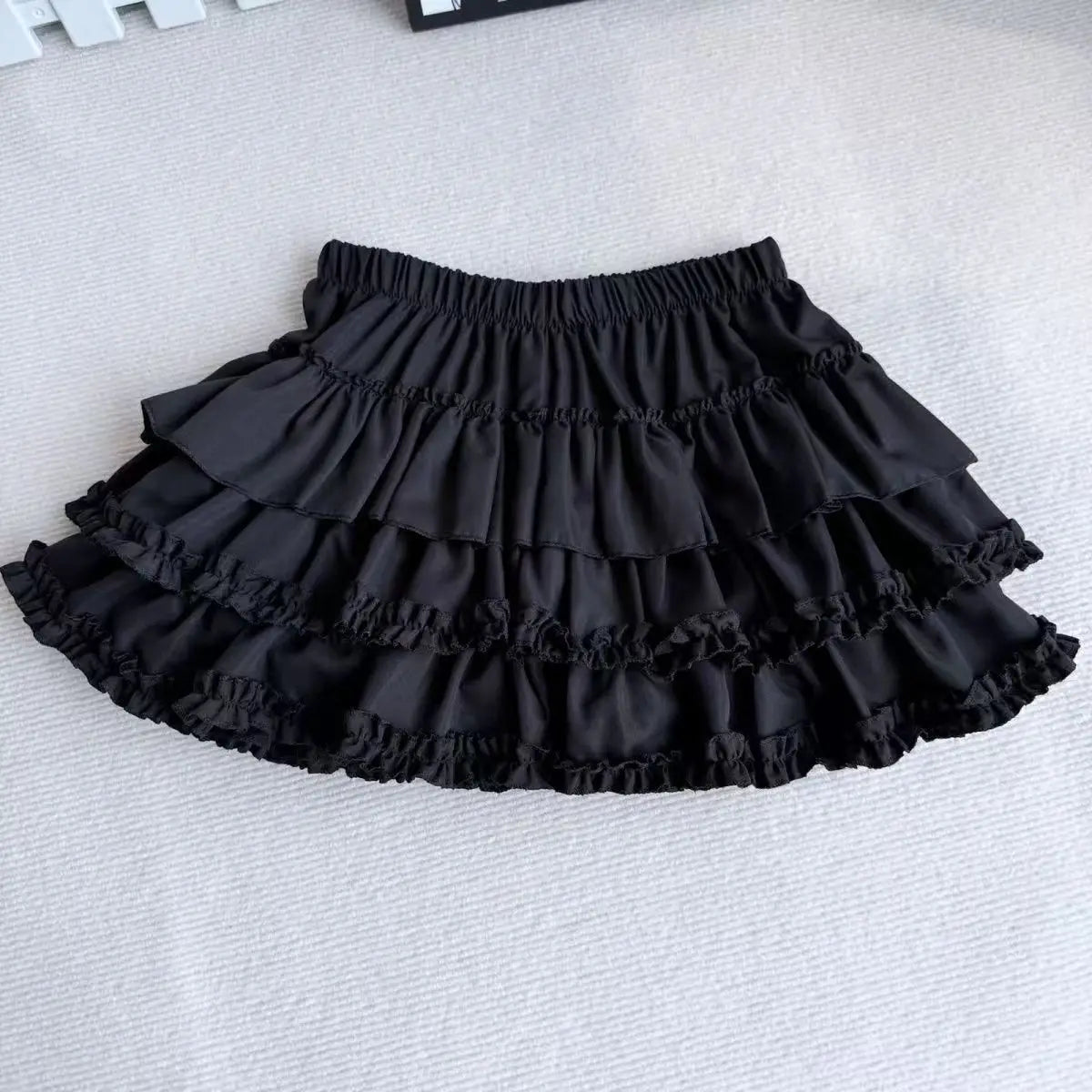 Sweet And Spicy High Waist Puffy Half-length Skirt for Women Anti-exposure Bow-knot Short Cake Skirt Spring Summer New Style