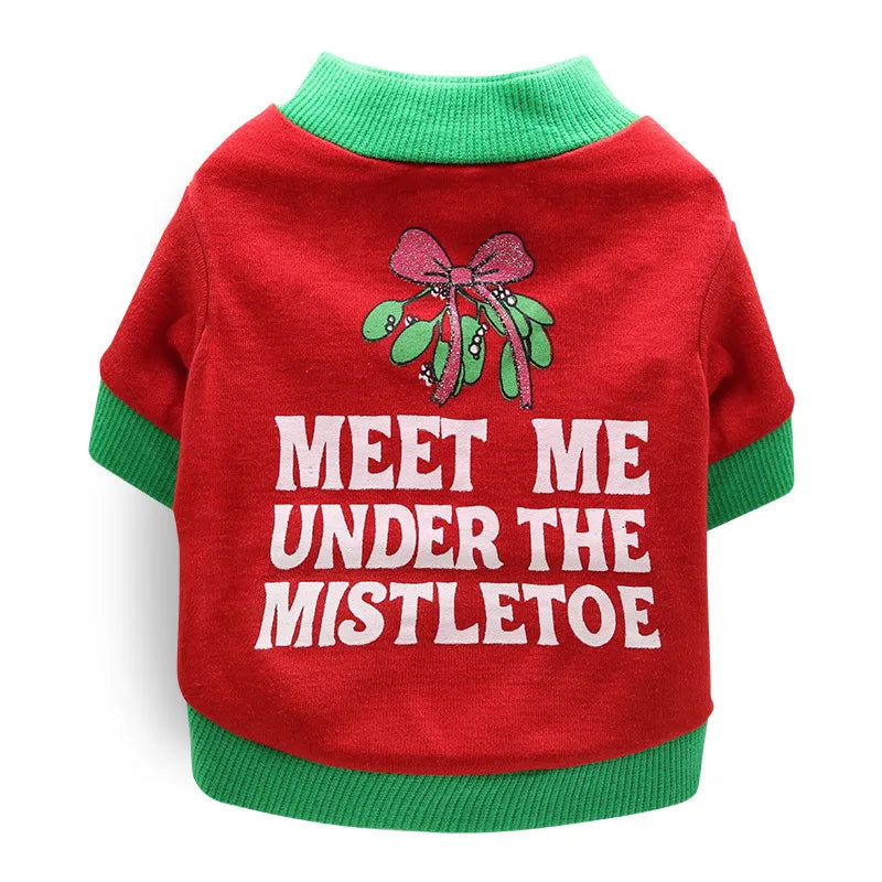 Halloween & Christmas Pet Clothes - Dog & Cat Winter Outfits for Small Breeds, Teddy, Siamese, Persian, Garfield & Blue Cats