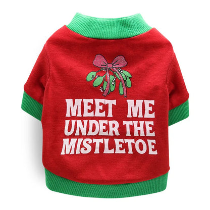 Halloween & Christmas Pet Clothes - Dog & Cat Winter Outfits for Small Breeds, Teddy, Siamese, Persian, Garfield & Blue Cats