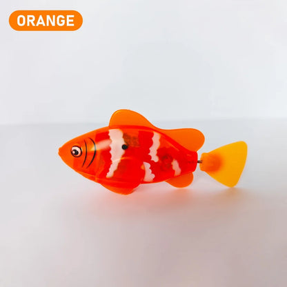 Cat Toy LED Inductive Interactive Swimming Robot Fish Toys Glowing Electric Fishs Stimulate Kitten Hunting Instinct Pet Products