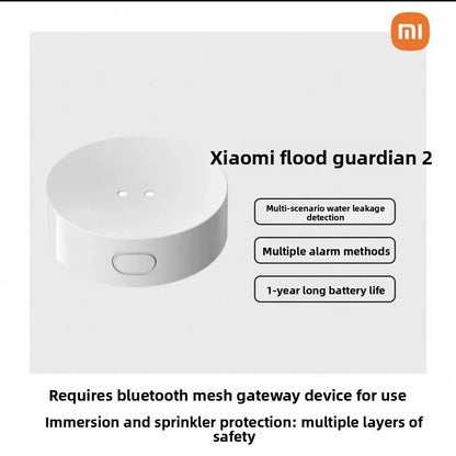 Xiaomi Water Leak Sensor 2 Bluetooth 5.2 Water Immersion Detector Soaking Sound and Light Alarm Remote Control with Mi Home APP