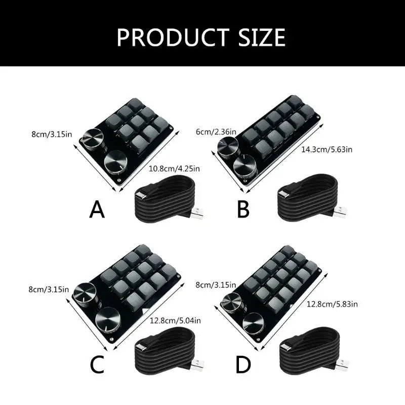 652F 9/10/12/15Key Keyboards with Personalizes Setting for Gaming and Editing