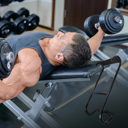 2-1PCS Dumbbell Spotter Hooks Hangers Heavy Power Dumbbells Rack Attachments for Dumbbell Bench Press Hold Up 225LB Capacity