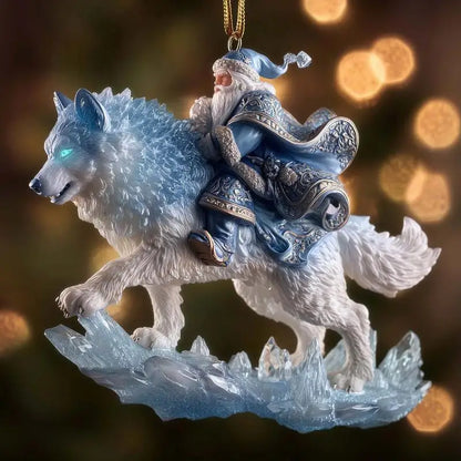 Flat 2D Animal-themed Xmas Decorations, Seasonal Acrylic Hanging Pendants for Tree