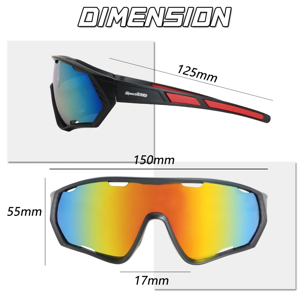 Sports Sunglasses for Men Women Youth UV400 Large Lenses Baseball Goggles Cycling Running Softball Biking Running Glasses