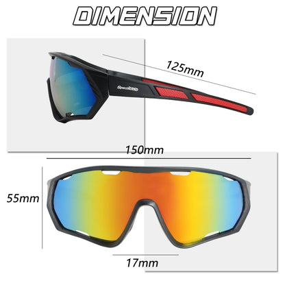 Sports Sunglasses for Men Women Youth UV400 Large Lenses Baseball Goggles Cycling Running Softball Biking Running Glasses