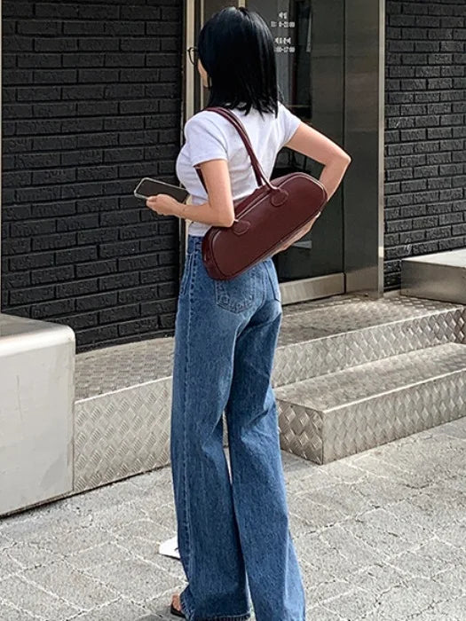 High Waist Women's Jeans Faionable Korean Design Versatile Loose Straight Leg Casual Pants Summer New Arrival Long Trousers