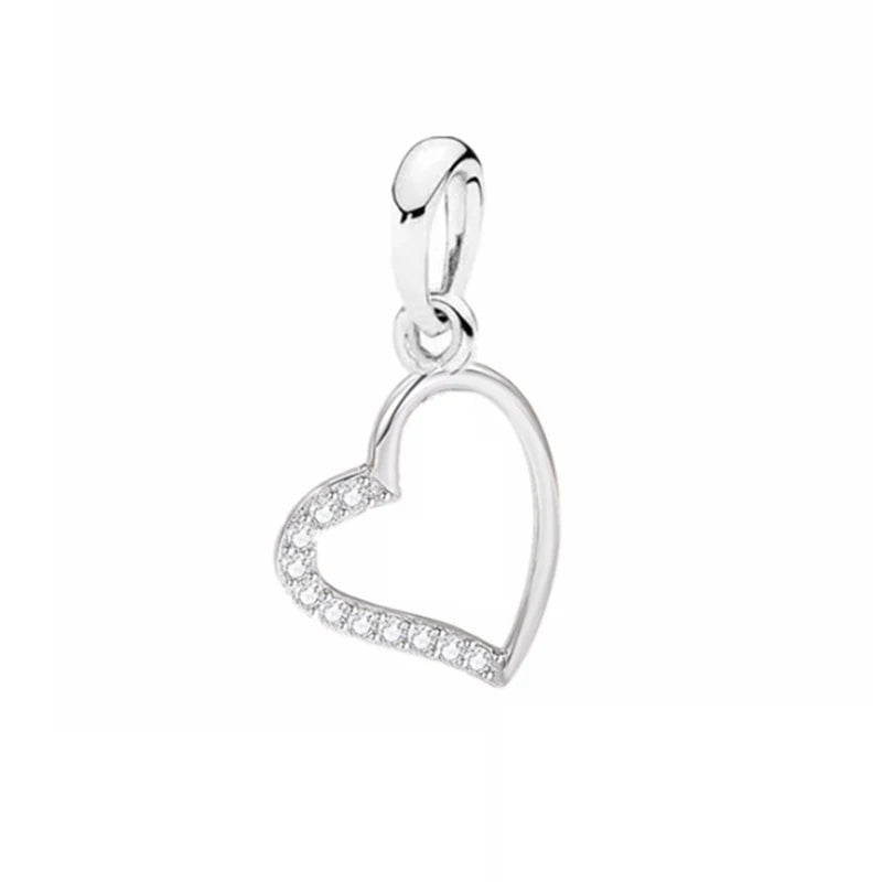 New 925 Sterling Silver Heart Number Charms Fit Original Europeans Bracelet Love Angel Wings Globe DIY Jewelry Gift for Women