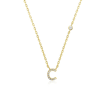 VEWANT New 925 Sterling Silver Monogram Initial Letter A M Pendant Long Chain Necklace Crystal Fine Jewelry Luxury Fine Jewelry