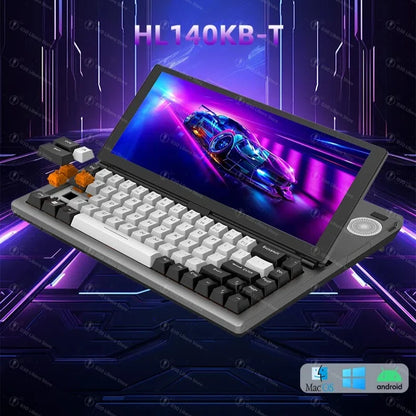 68 Keys Gaming Mechanical Keyboard 12.3'' IPS Touch Screen with Camera and Speaker RGB Support Hot Swappable  Ergonomic Design