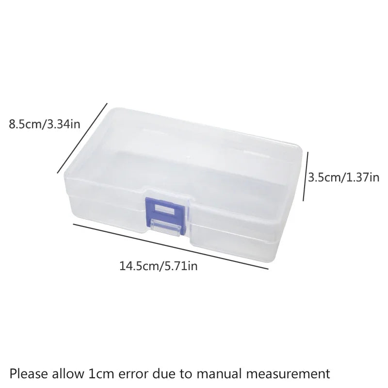 5 transparent plastic storage boxes can accommodate small items, small toys, decorations, small cards, sorted storage, not messy
