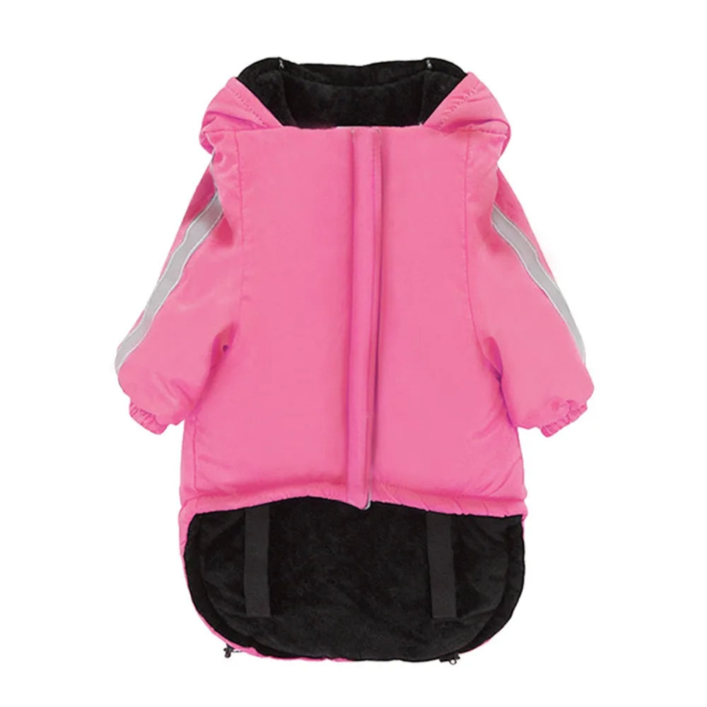 Pet Costume Windproof Fleece Dog Clothes Waterproof Comfortable Winter Pet Apparel Warm Reflective Dog Hooded Coat for Dogs