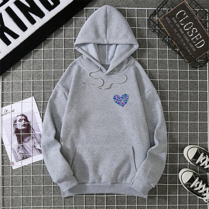 A Simple Depiction Of Love Printed Women Hooded Graphic Funny Hoodies O-Neck Loose Casual Tops Sport Street Fashion Sweatshirt