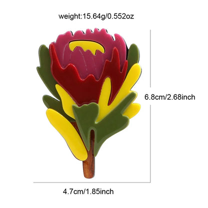CINDY XIANG Acrylic Handmade Large Flower Brooch Summer Fahsion Jewelry