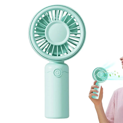Portable Handheld Fan 3 Speed Adjustable Quiet USB Rechargeable Mini Personal Fan for Indoor Outdoor Home Office School