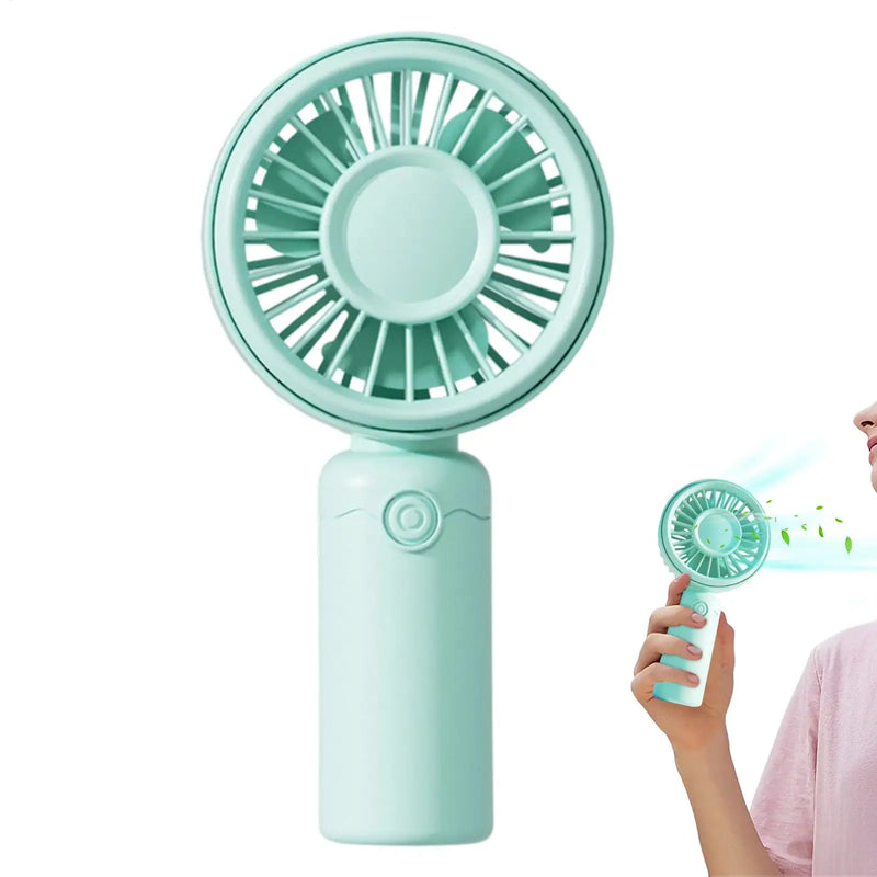 Portable Handheld Fan 3 Speed Adjustable Quiet USB Rechargeable Mini Personal Fan for Indoor Outdoor Home Office School