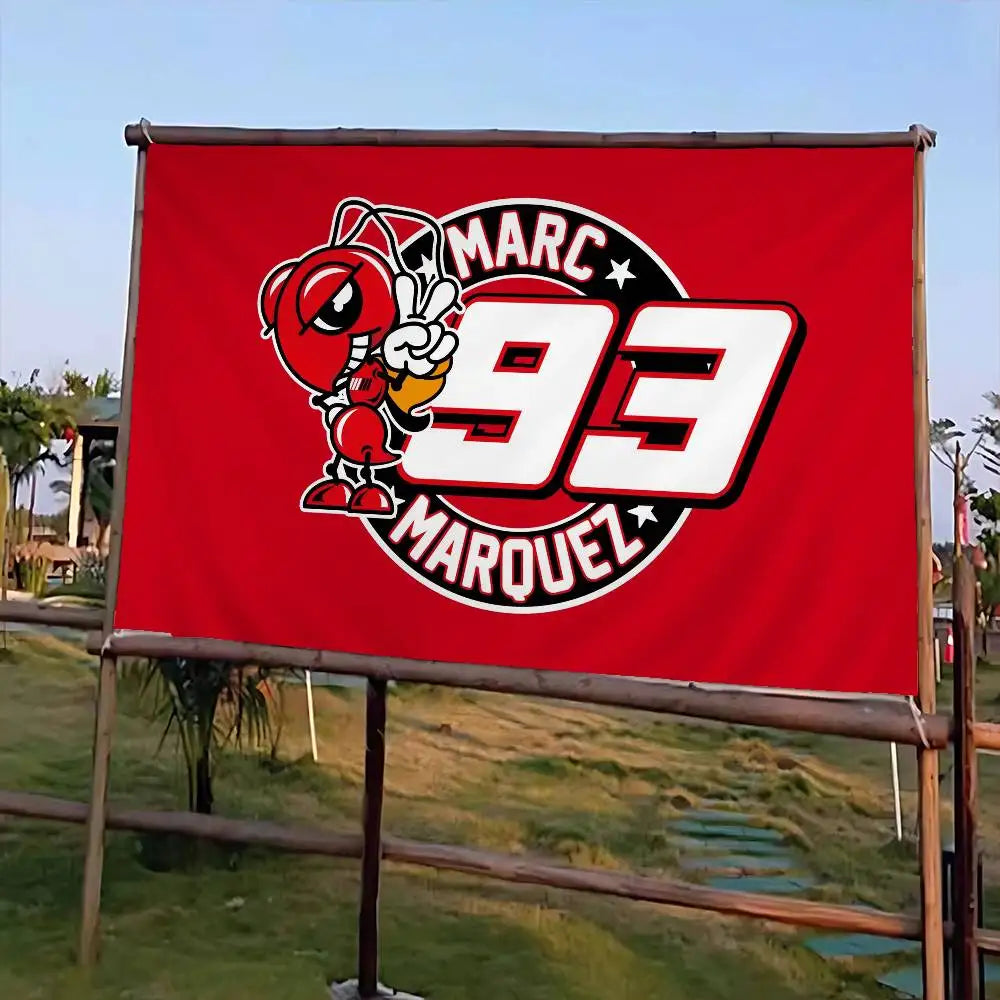 Marquez Marc 93 Cartoon Flag Art Science Fiction Room Home Decor Wall Hanging Home Decor Banner